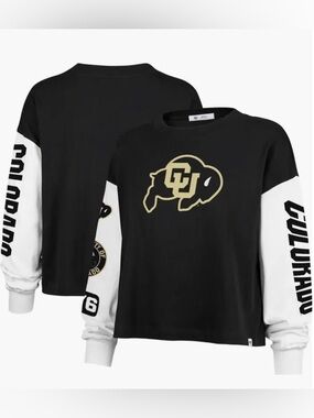 NWT ‘47 Women's Black Colorado Buffaloes Sydney Long Sleeve TShirt. Oversized M.